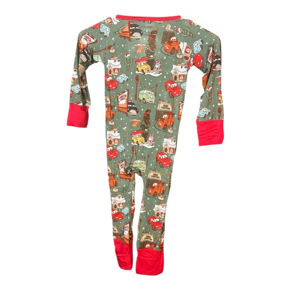 Disney Cars Print Bamboo Footie Zippy Pajamas - Picture 2 of 3